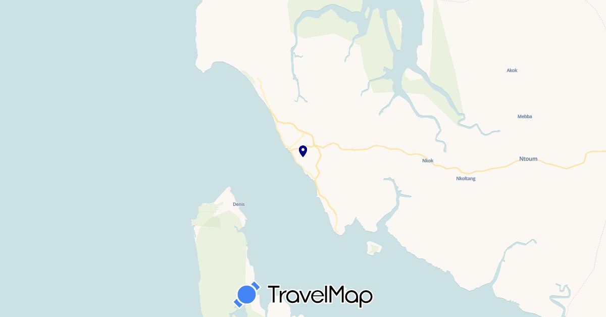 TravelMap itinerary: driving in Gabon (Africa)